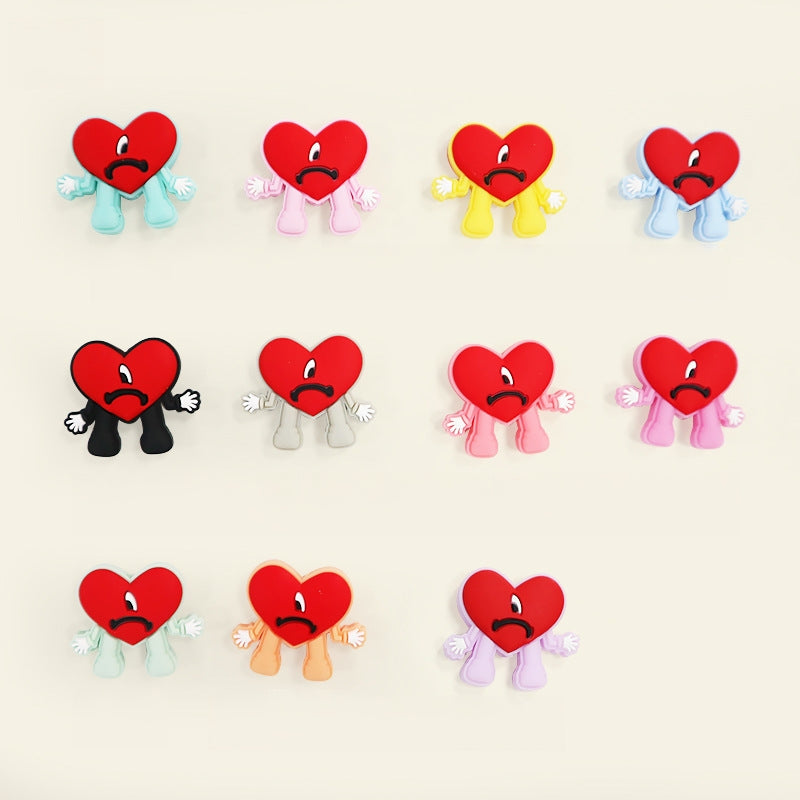 Silicone Focal Beads Heart Character Legs and Arms Design