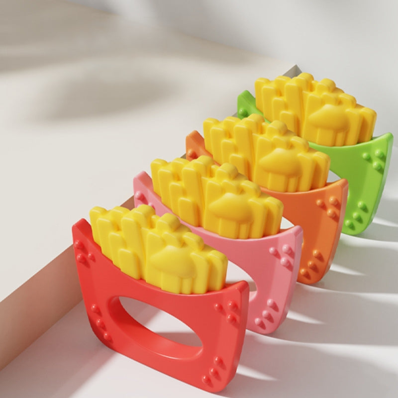 Silicone Fries Cartoon Snacks Baby Teething Toy for Infant 2