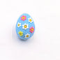 Silicone 3D Focal Beads Easter Egg Four Color Flower Design 2