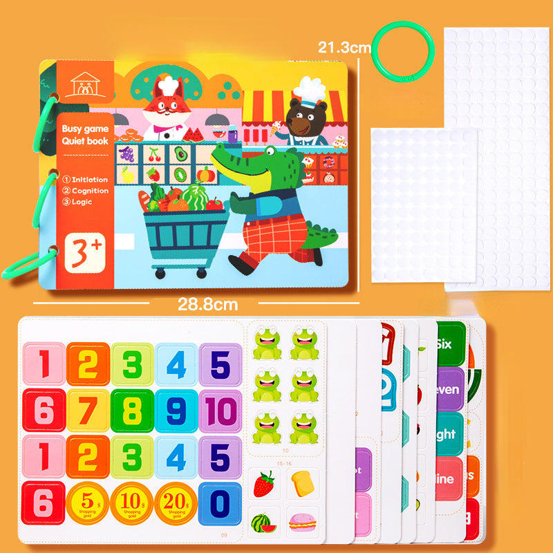 Educational Montessori Toys Quiet Sticker Activity Book for Kids 7