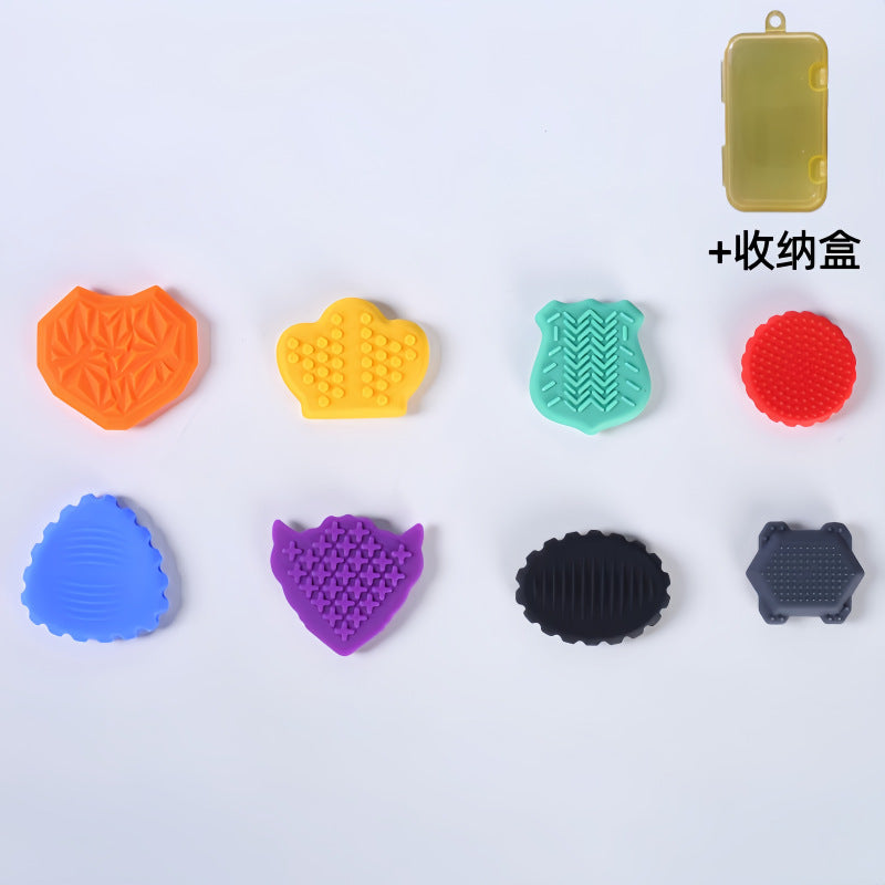 Tactile Sensory Stone Shield Shape Silicone Fidget Worry Stone