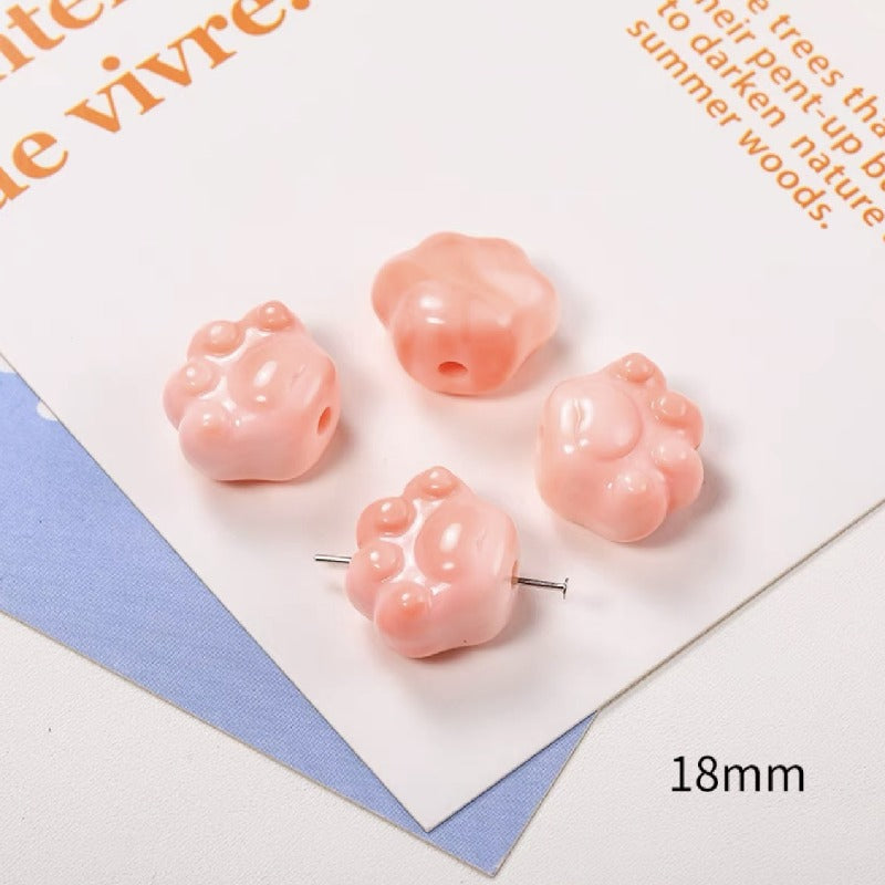 10pcs 18mm Cat Claw Acrylic Beads DIY Bracelet Making 11