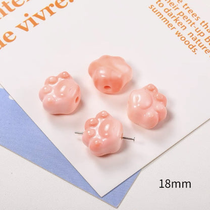 10pcs 18mm Cat Claw Acrylic Beads DIY Bracelet Making 11