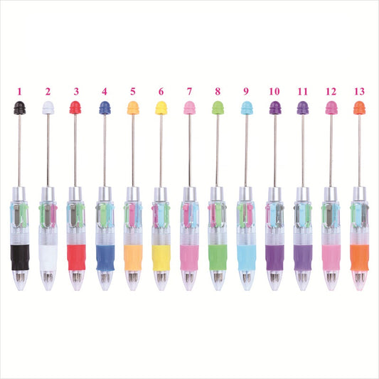 4-Color Beadable Pens DIY Craft Supplies Bullet Type 0.7mm