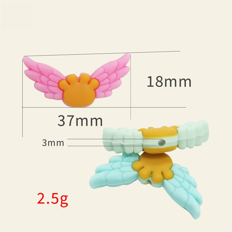 Silicone Focal Beads Multi Colored Round Shape 2