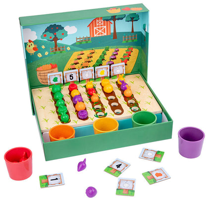 Wooden Montessori Toys Farm Fruit Vegetable Educational Toy