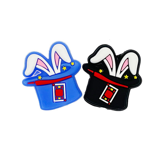 20pcs Silicone Focal Beads Magic Hat With Bunny Ears