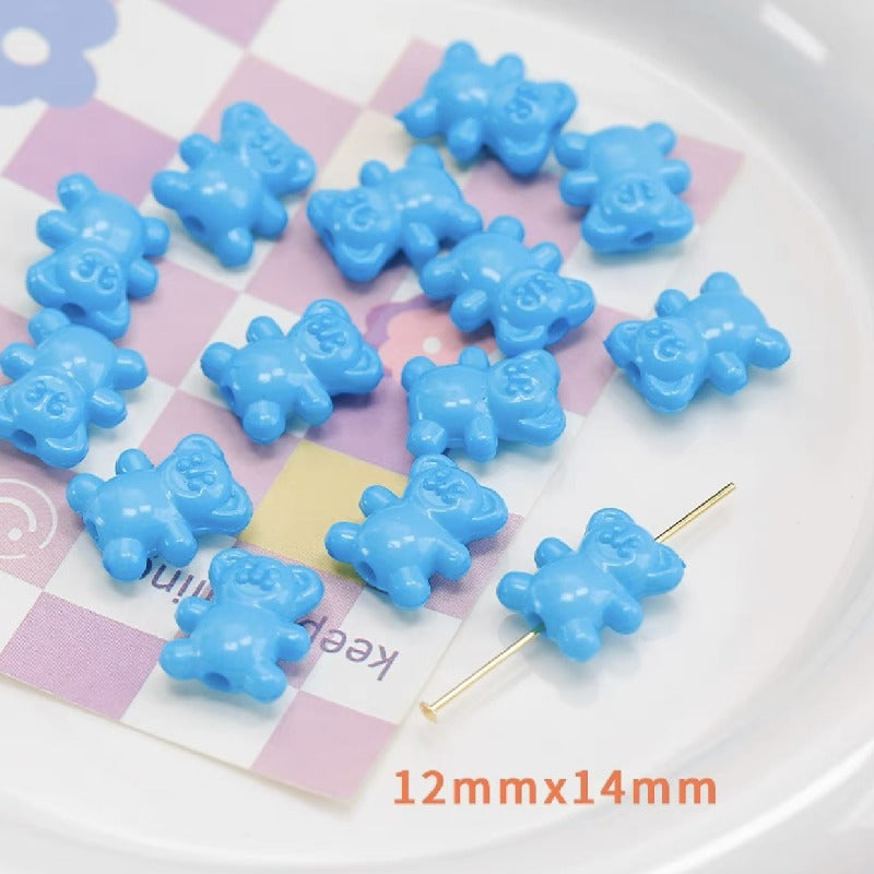 20pcs 12x14mm Bear Acrylic Beads Jewelry Making Craft Supplies 7