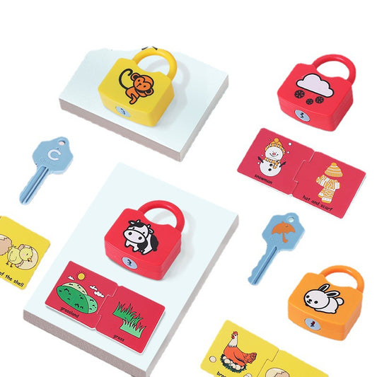 Educational Montessori Toys Alphanumeric Unlock Puzzle for Kids