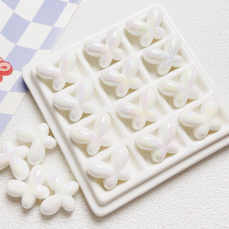 10pcs 24x18mm UV Finish Butterfly Acrylic Beads Jewelry Making 6