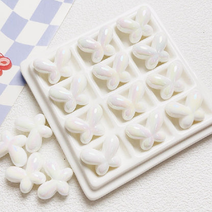10pcs 24x18mm UV Finish Butterfly Acrylic Beads Jewelry Making 6