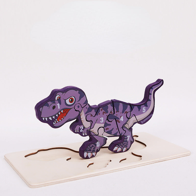 Wooden Dinosaur 3D Puzzle Educational Toy for Kids 3