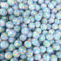 50pcs 15mm Easter Silicone Beads Yellow Red Color Egg Printed 3