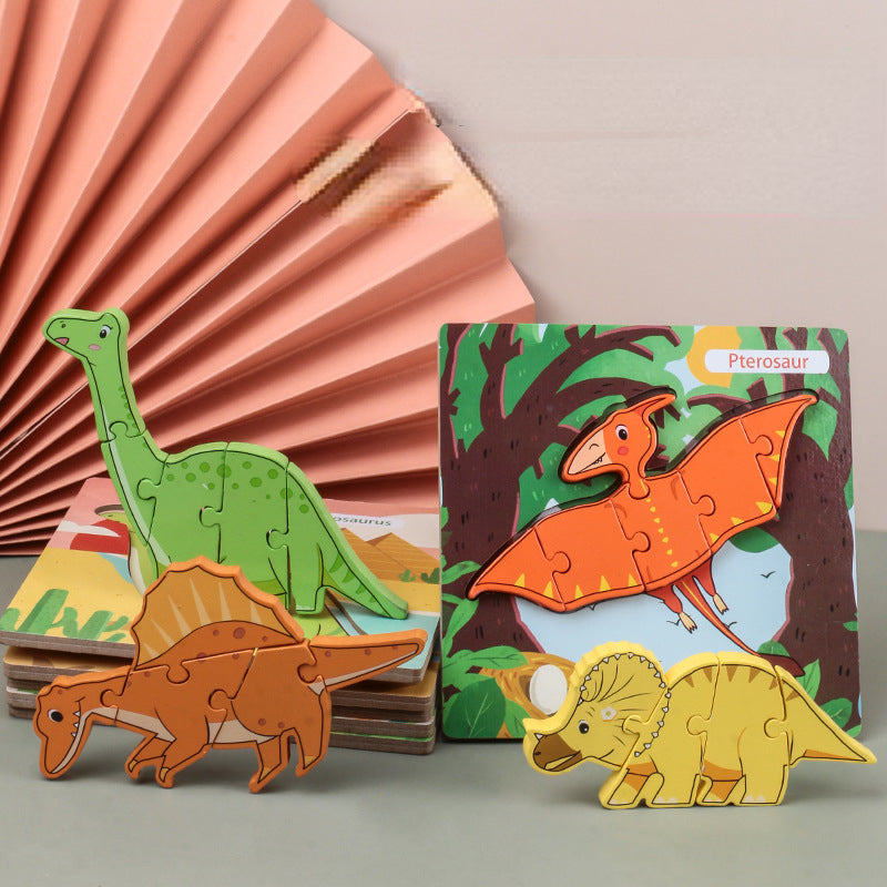 Dinosaur 3D Puzzle Educational Toy Density Board Material 3