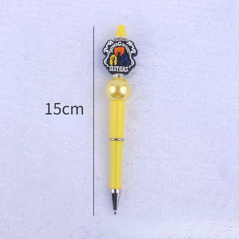 Cartoon Pattern Silicone Beaded Pens Ballpoint Pen DIY Craft Supplies 5