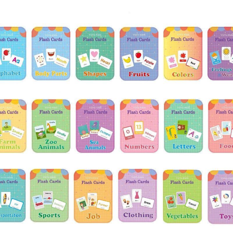 Educational Flash Cards Learning Toy Paper 63x88mm