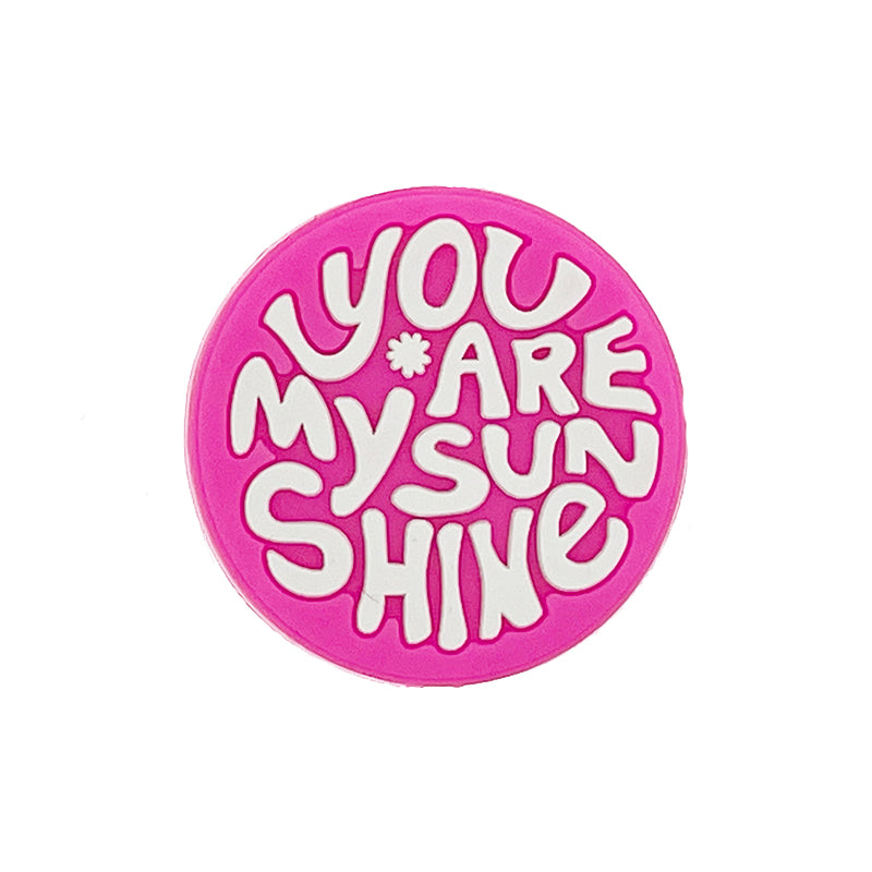 20pcs Silicone Focal Beads You Are My Sunshine Raised Text Design 3