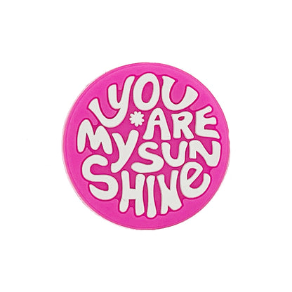 20pcs Silicone Focal Beads You Are My Sunshine Raised Text Design 3