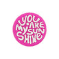 20pcs Silicone Focal Beads You Are My Sunshine Raised Text Design 3