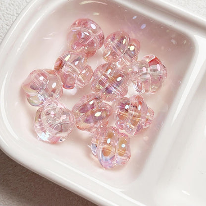 10pcs 17mm Spiral Acrylic Beads Transparent DIY Bracelet Making 11