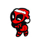20pcs Silicone Focal Beads Red Masked Character Wearing Santa Hat