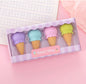Candy Dessert Lollipop Eraser Set 4 Pack for Kids and Students 6