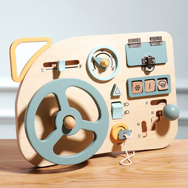 Wooden Steering Wheel Montessori Toys Educational Toy 2
