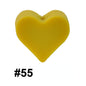50pcs 14mm Heart Silicone Beads Colorful Diy Teether Accessories 28