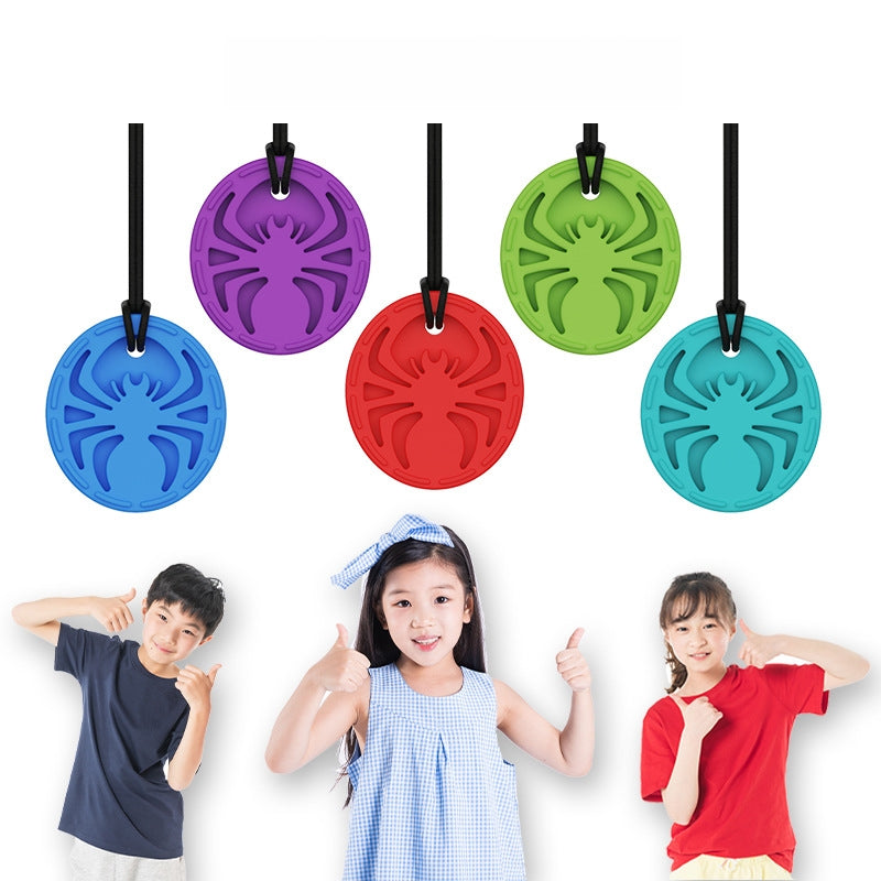Silicone Spider Pendant Baby Sensory Teething Necklace 3