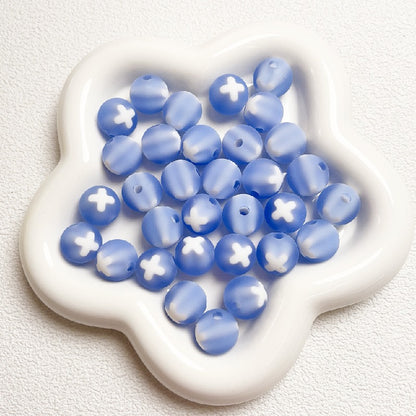 10pcs 16mm Bicolor Round Acrylic Beads DIY Bracelet Making 4