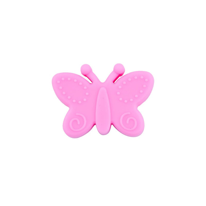 20pcs Silicone Focal Beads Butterfly Side Profile 18