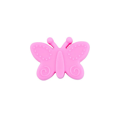 20pcs Silicone Focal Beads Butterfly Side Profile 18