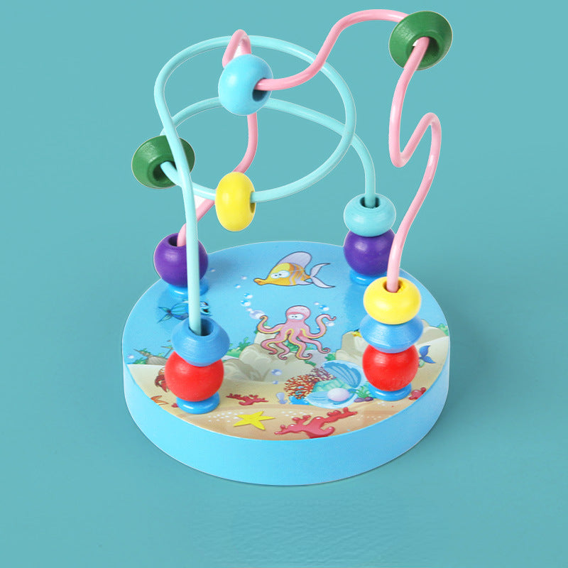 Wooden Mini Animal Bead Maze Educational Toy for Toddlers 9