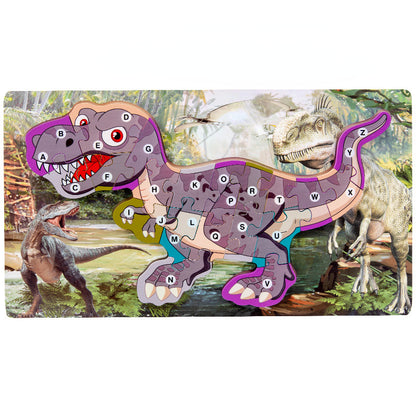 Wooden Dinosaur 3D Puzzle Educational Toy for Kids 6