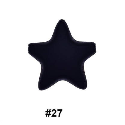 45mm Star Silicone Beads 50pcs