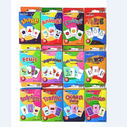 Educational Flash Cards Animal Transport Fun Paper Learning Toy