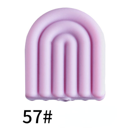 20pcs Silicone Focal Beads Arch Solid Color Design 20
