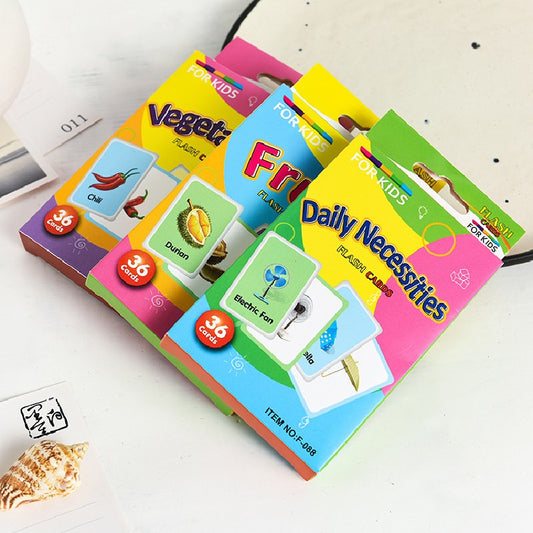 Educational Flash Cards Fruit Vegetable Daily Necessities for Kids