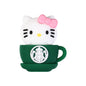 20Pcs Silicone 3D Focal Beads Coffee Cup with Cartoon Animal Faces 12