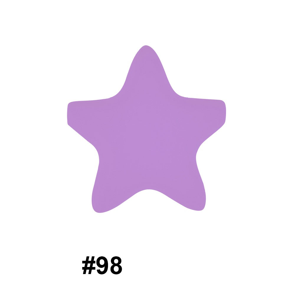 45mm Star Silicone Beads 50pcs