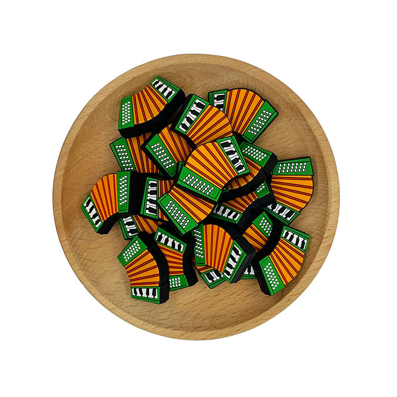 20pcs Silicone Focal Beads Accordion Instrument Design 2