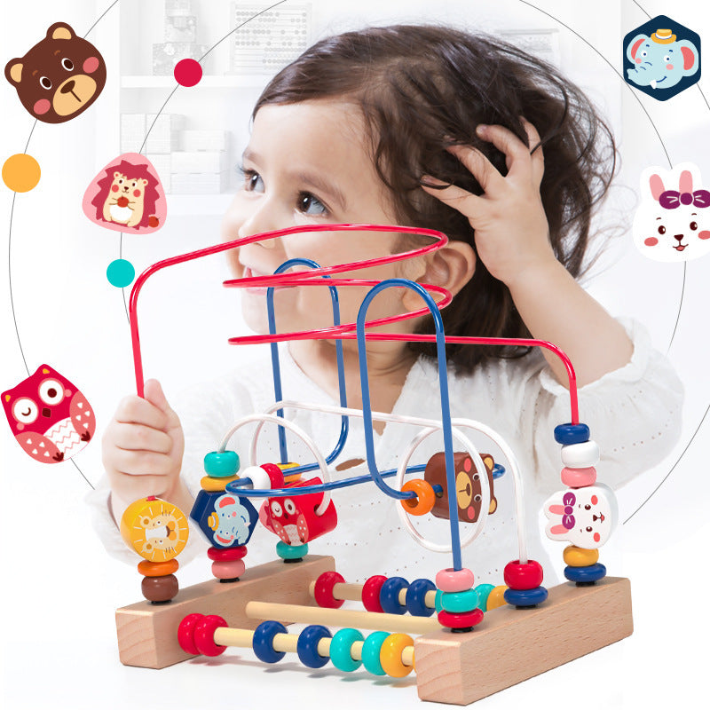 Wooden Bead Maze Educational Activity Toy for Toddlers 2