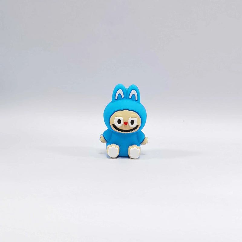 20Pcs Silicone 3D Focal Beads Cartoon Figure Sitting Pose 7