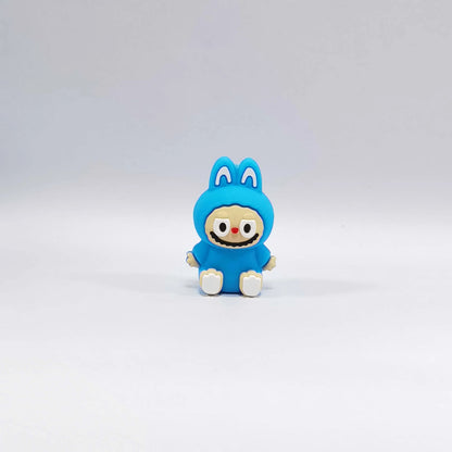 20Pcs Silicone 3D Focal Beads Cartoon Figure Sitting Pose 7