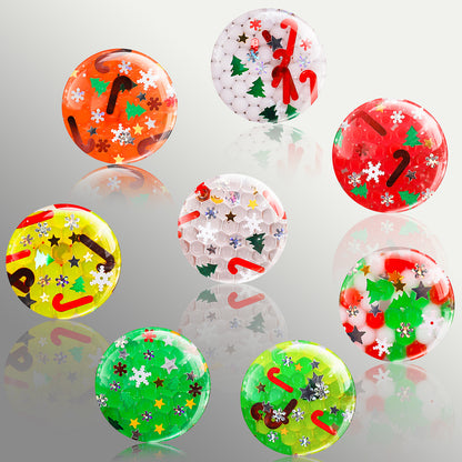 TPR Christmas Glitter Sensory Stress Ball Squeeze Toy 3.5cm 4