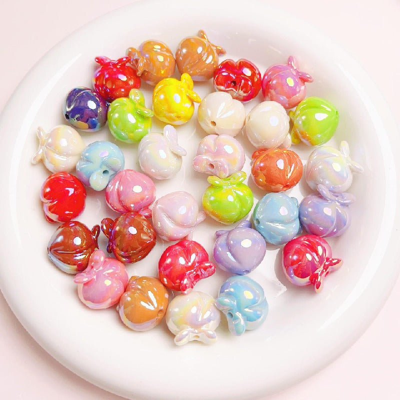 10pcs 16mm Peach Acrylic Beads Jewelry Making Craft Supplies 4