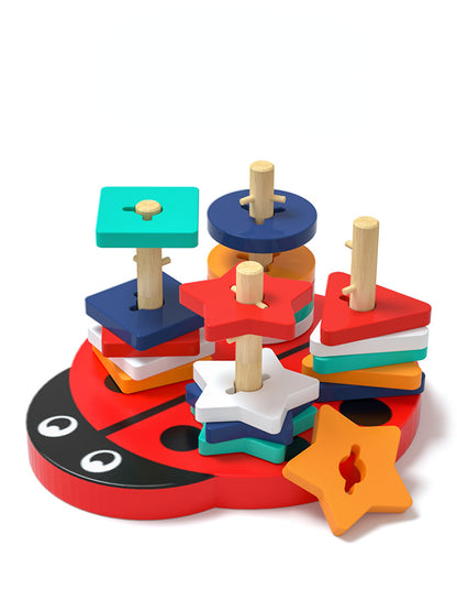Wooden Montessori Toys Geometric Shape Sorting for Toddlers 6