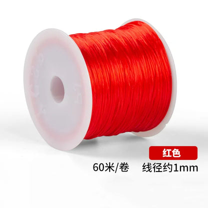 1mm 60m Flat Elastic Beading Cord Elastic String for Bracelets 3