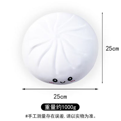 TPR Squishy Dumpling Stress Ball Cute Smiley Face Squeeze Toy for Stress Relief