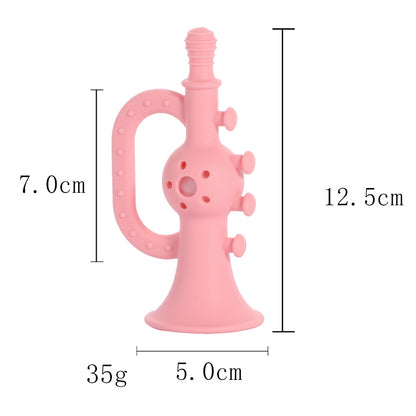 Silicone Baby Teething Toy Small Horn with Ringing Sound 2